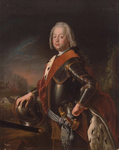 Porträt von Christian August, Prinz von Anhalt-Zerbst, 1725 von Antoine Pesne